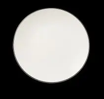 Teller flach coupe Concorde farbiges Band schwarz