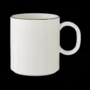 Becher mit Henkel 28,5 cl Concorde farbiger Rand schwarz