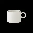 Espresso-Obere 8,5 cl Concorde farbiger Rand schwarz