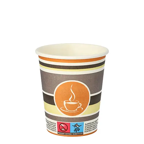 Trinkbecher Pappe Motiv"To Go" 0,18 l  Ø 7,2 · 7,8 cm - 80 Stück