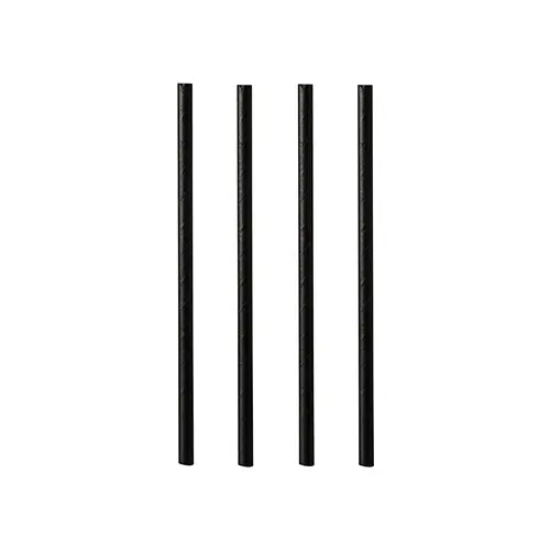 Cocktail Trinkhalme Papier Ø 7 mm  15 cm schwarz