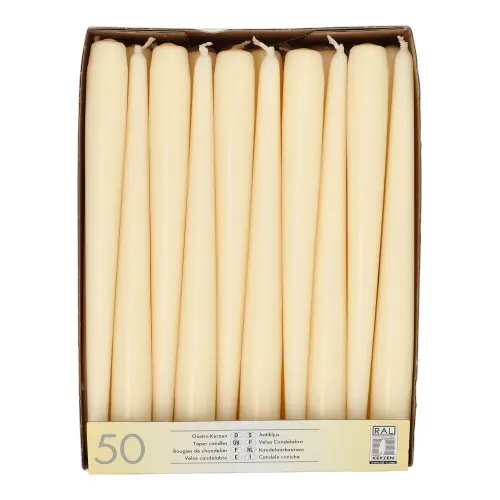 Leuchterkerzen Ø 2,2 cm · 25 cm champagner