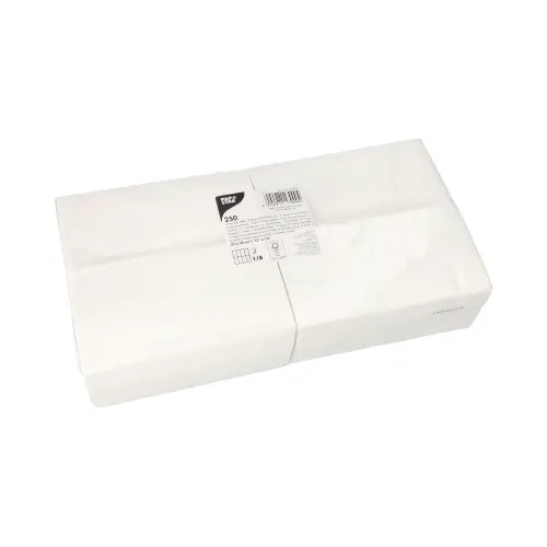 Servietten 33 x 33 cm 2-lagig 1/8-Falz weiss - 250 Stück / Pack