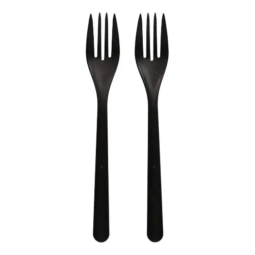 Mehrweg-Gabeln PP-MF 18,5 cm schwarz extra stabil "Circulware by Haval"