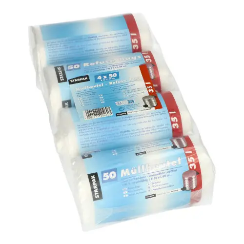 Müllbeutel 35 l HDPE 69 cm x 55 cm transparent
