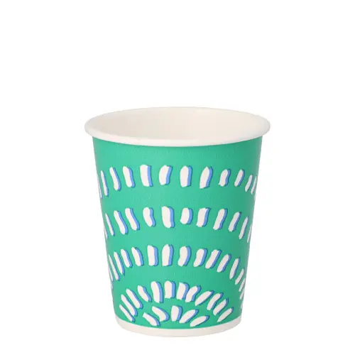 Trinkbecher für Kaltgetränke, Pappe 0,2 l Ø 8 cm · 8,8 cm grün