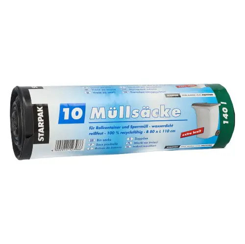 Müllsäcke 140 l LDPE110 cm x 80 cm schwarz