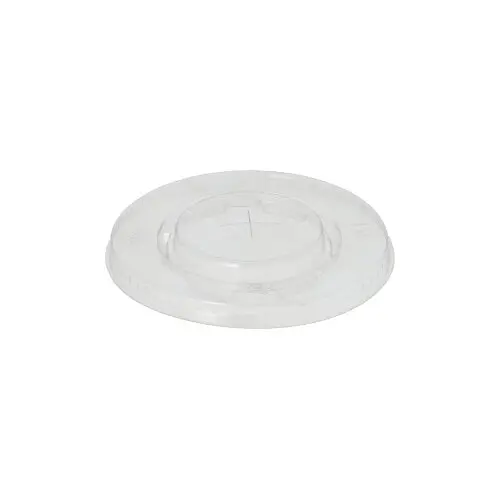 Deckel PLA "pure" rund Ø 9,5 cm glasklar mit Kreuzschlitz