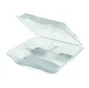 Menübox mit 3 Fächer flach  23 x 23,5 x 6,5 cm Eco Takeout - Restposten