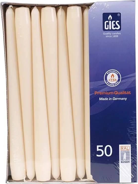 Spitzkerze champagner 245x22 mm 50er Pack - Restposten