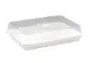 Frischhaltebox weiß mit Deckel aus Kunststoff  356 x 247 x 84 mm