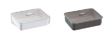 Schale mit Deckel 280 x 210 x 70 mm aus Kunststoff 