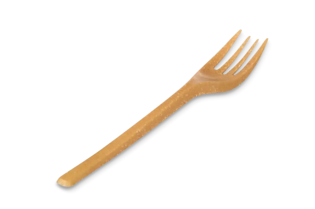 Mehrweg Menügabel aus WPC 180 mm braun  
