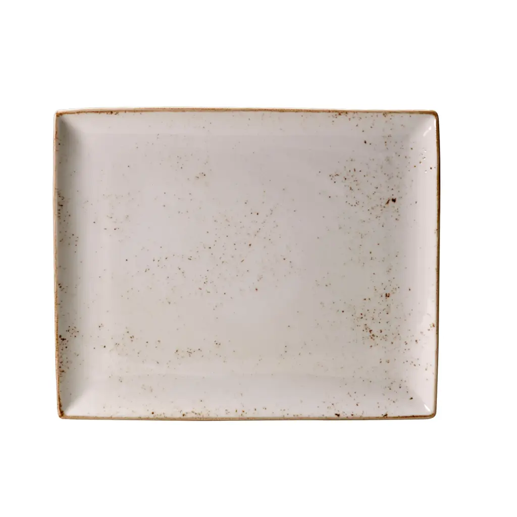 Platte 33 x 27 cm Serie Craft weiß