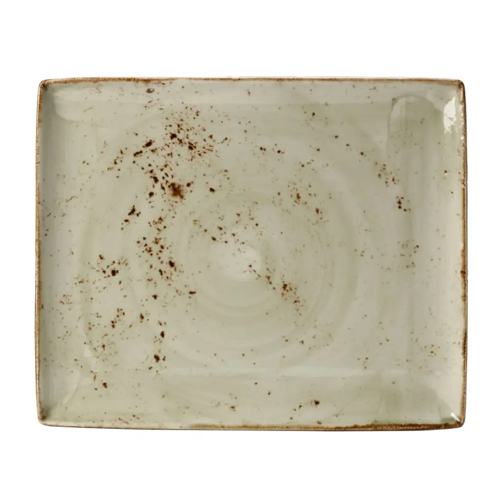Platte 33 x 27 cm Serie Craft grün