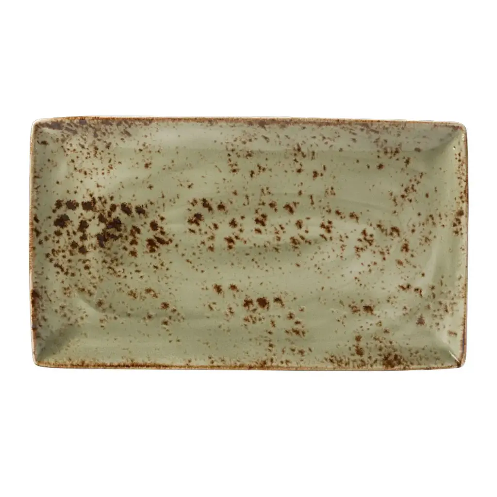 Platte 33 x 19 cm Serie Craft grün