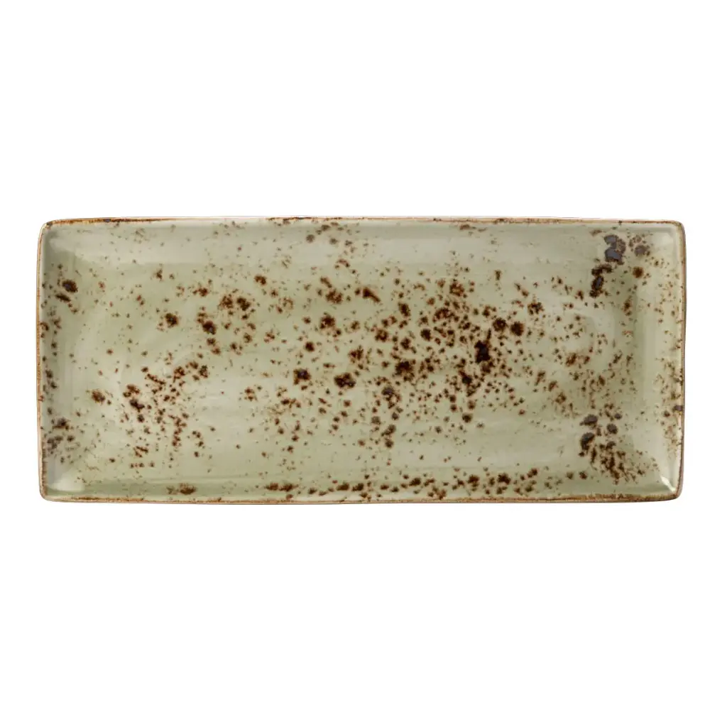 Platte 37 x 16,5 cm Serie Craft grün