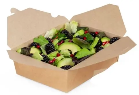 Foodbox eckig braun 650 ml - Restposten