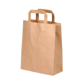 Tragetasche braun aus Kraftpapier 80g/m² 250 Stück