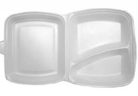 Menübox / Lunchbox 2 tlg. HP 4 geschäumt weiß 