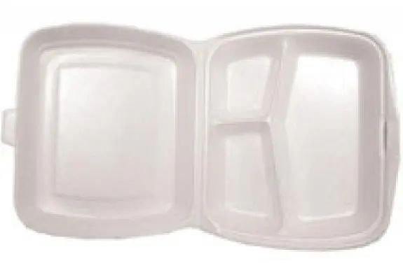 Menübox / Lunchbox 3 tlg. HP 4 geschäumt weiß  200 Stück - Restposten