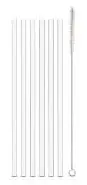 Glas Trinkhalme 240 mm 6er Set  + Bürste 