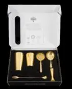 Cocktail Box 6 tlg. Edelstahl goldfarben