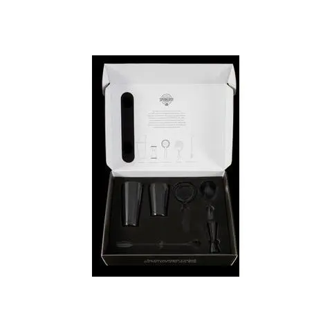 Cocktail Box 6 tlg. Edelstahl schwarz