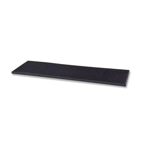 Barmatte Gummi schwarz 20 x 60 cm
