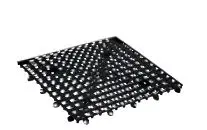 Gläsermatte erweiterbar schwarz 