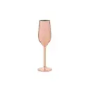 Champagnerglas Set 2 tlg. 220 ml Edelstahl kupferfarben  