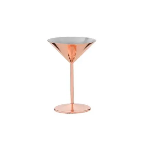 Cocktail / Martiniglas Set 2 tlg. 210 ml Edelstahl kupferfarben 
