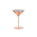 Cocktail / Martiniglas Set 2 tlg. 210 ml Edelstahl kupferfarben 