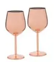 Weinglas Set 2 tlg. Edelstahl kupferfarben 