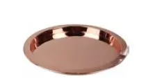 Serviertablett rund 35 cm Edelstahl kupferfarben