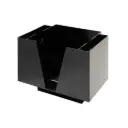 Serviettenhalter 3 tlg. Kunststoff schwarz 