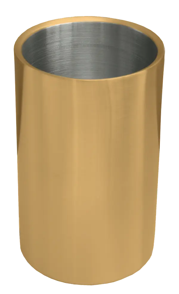 Flaschenkühler Edelstahl goldfarben 34 cm  