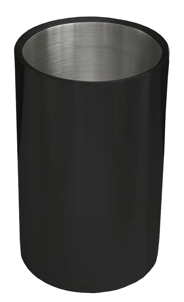 Flaschenkühler Edelstahl schwarz 34 cm   