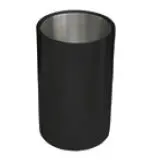 Flaschenkühler Edelstahl schwarz 34 cm   