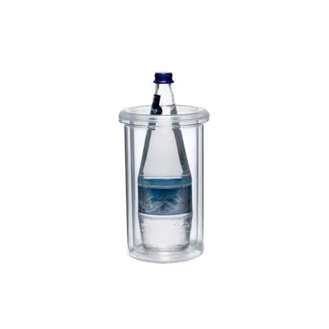 Flaschenkühler "Thermo" transparent doppelwandig