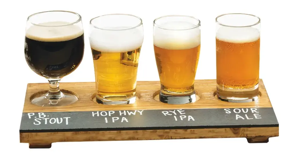 Tastingtablett für 4 Gläser 