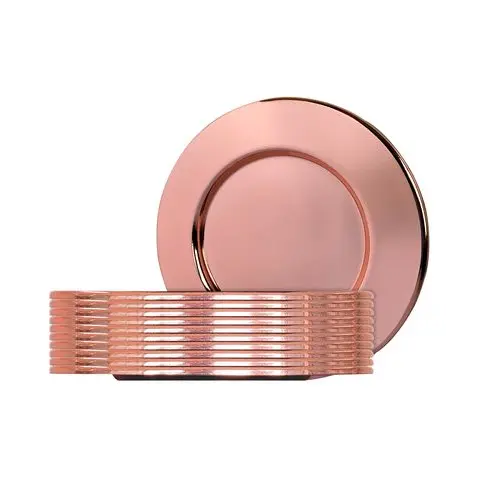 Untersetzer Edelstahl kupferfarben 10er Set 