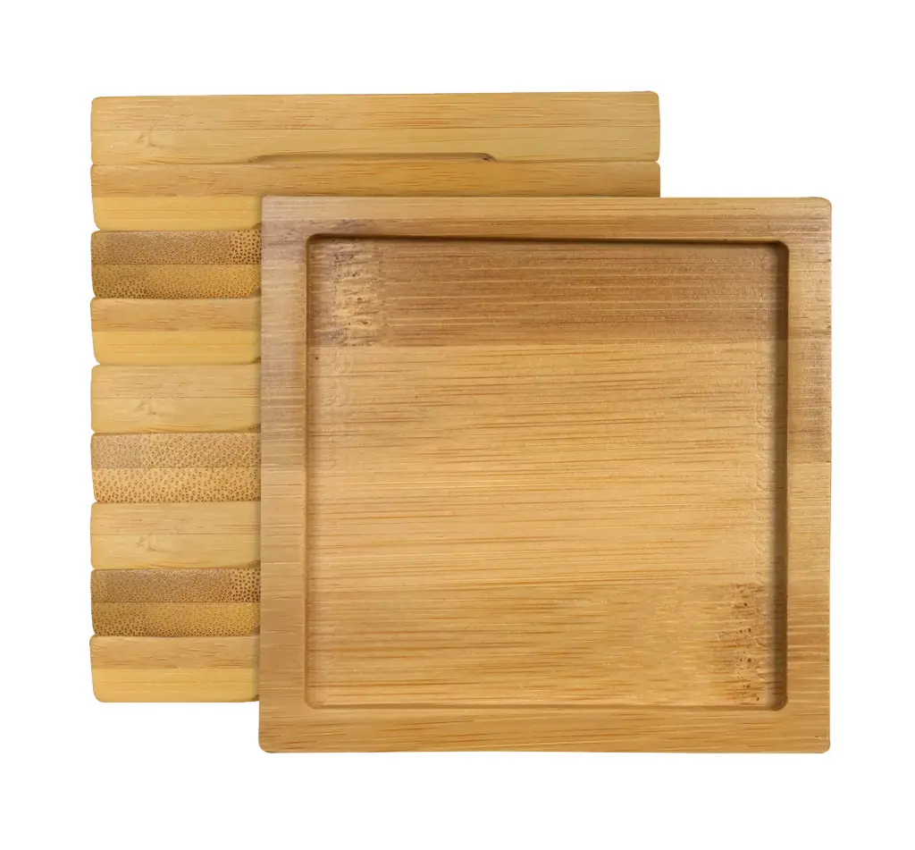 Untersetzer Holz 10er Set 