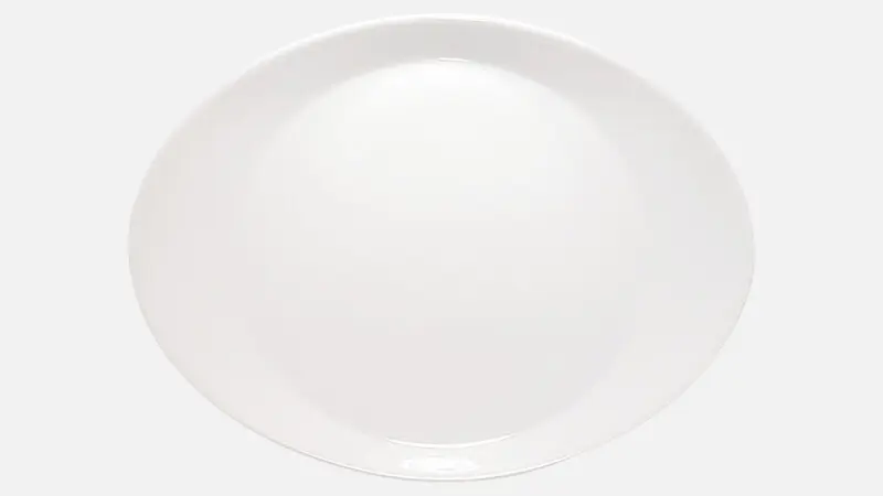 Teller flach oval 31 cm weiß Form Signatur Schönwald - Restposten    