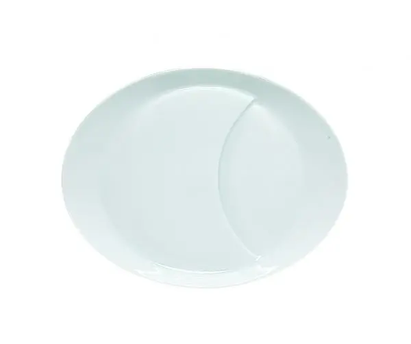 PlateauTeller flach oval 22 cm weiß Form Signatur Schönwald - Restposten   