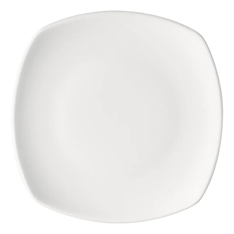 Teller flach coupe 27 cm viereckig weiß Form Options Bauscher  - Restposten   
