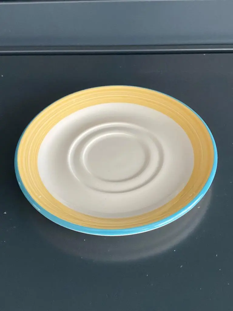 Kombi - Untertasse 14,5 cm Rio Yellow mit Farbrand Steelite  - Restposten   