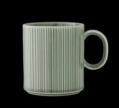 Becher mit Henkel Concorde Vollglasur grün