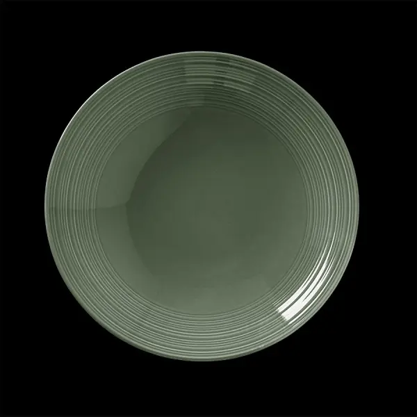 Teller tief 25,5 cm coupe Concorde Vollglasur grün