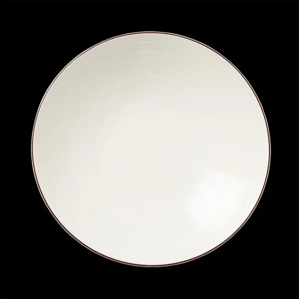 Teller tief 25,5 cm coupe Concorde farbiger Rand rot